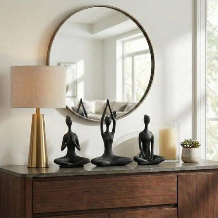 Set of 3 Yoga Ladies Sculpture 18"W x 11"H
