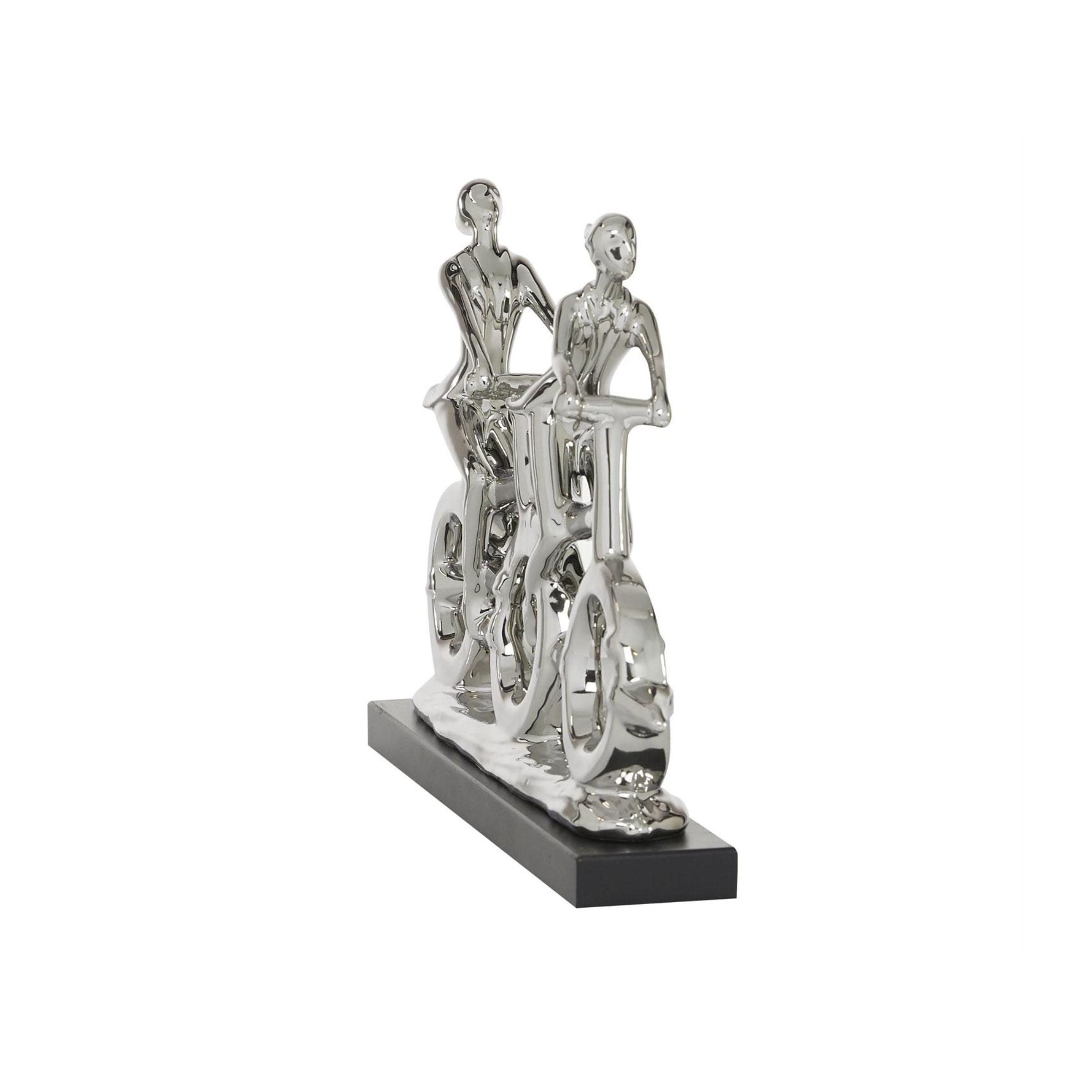 Ceramic Bicycle Ride Sculpture 18"W x 13"H