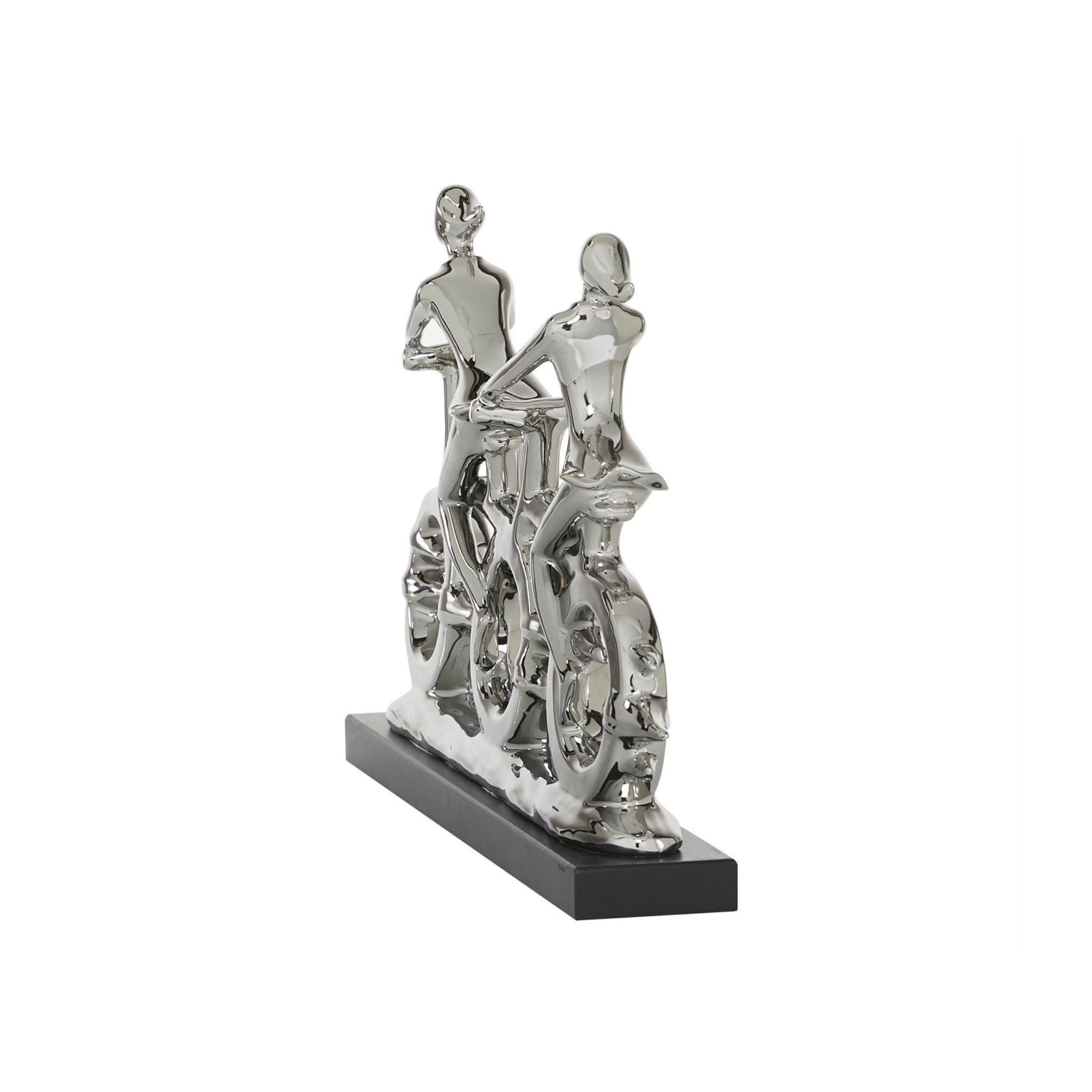 Ceramic Bicycle Ride Sculpture 18"W x 13"H