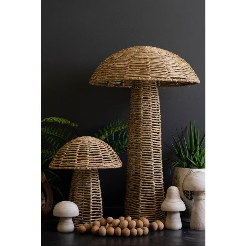 Set of 2 Seagrass Mushrooms 18"/36.5"H