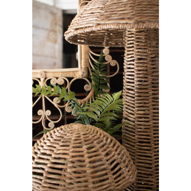 Set of 2 Seagrass Mushrooms 18"/36.5"H