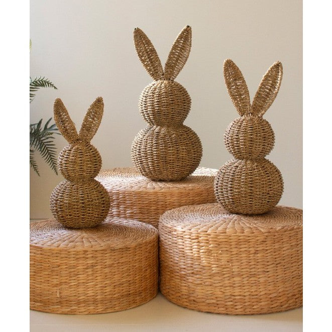 Set of 3 Woven Vine Rabbits 16"/19"/22"H