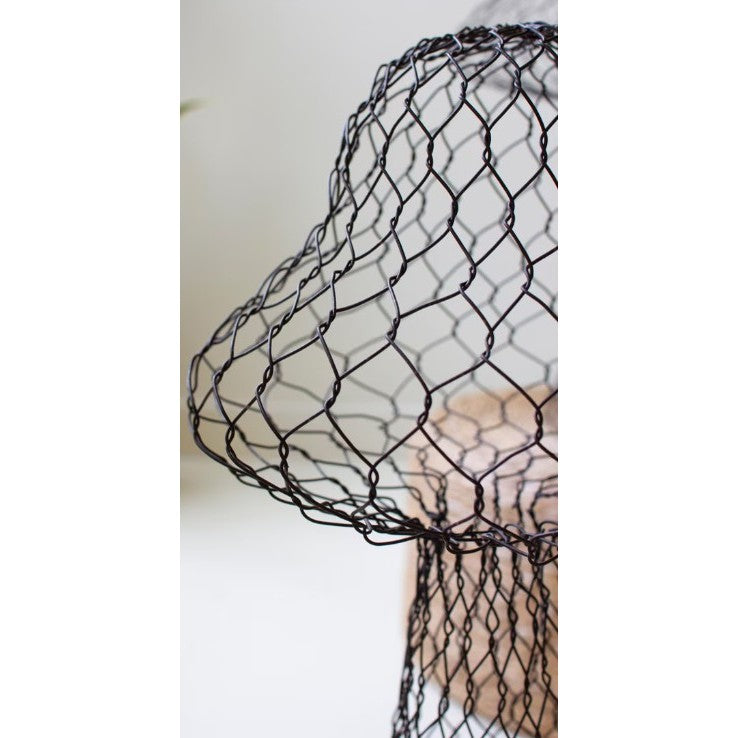 Set of 3 Wire Mushroom Sculptures 18"/20"/23"H