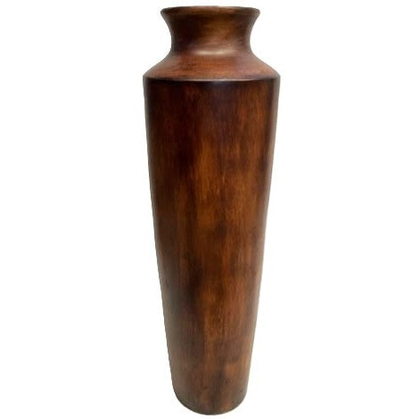 Small Mocha Alas Ceramic Floor Vase 10"W x 30"H