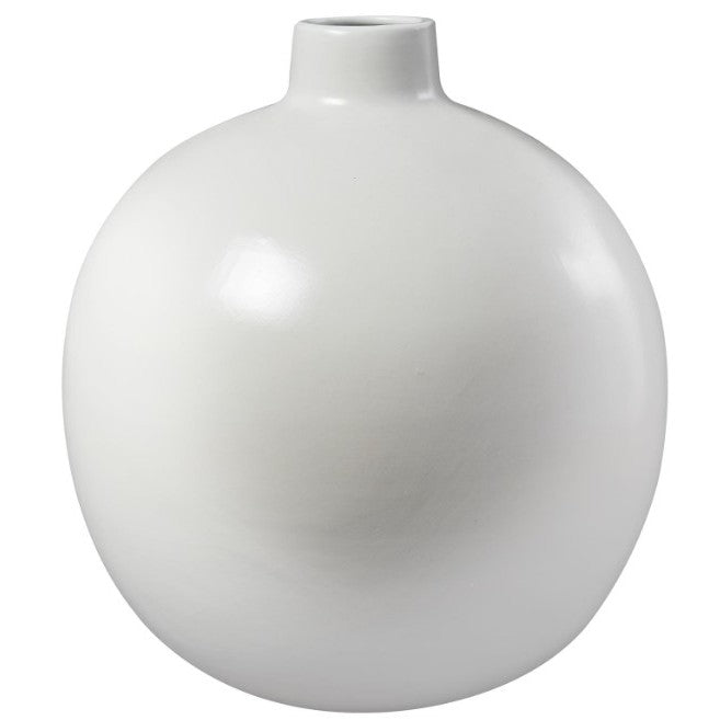 White Ceramic Vase 16"W x 17"H