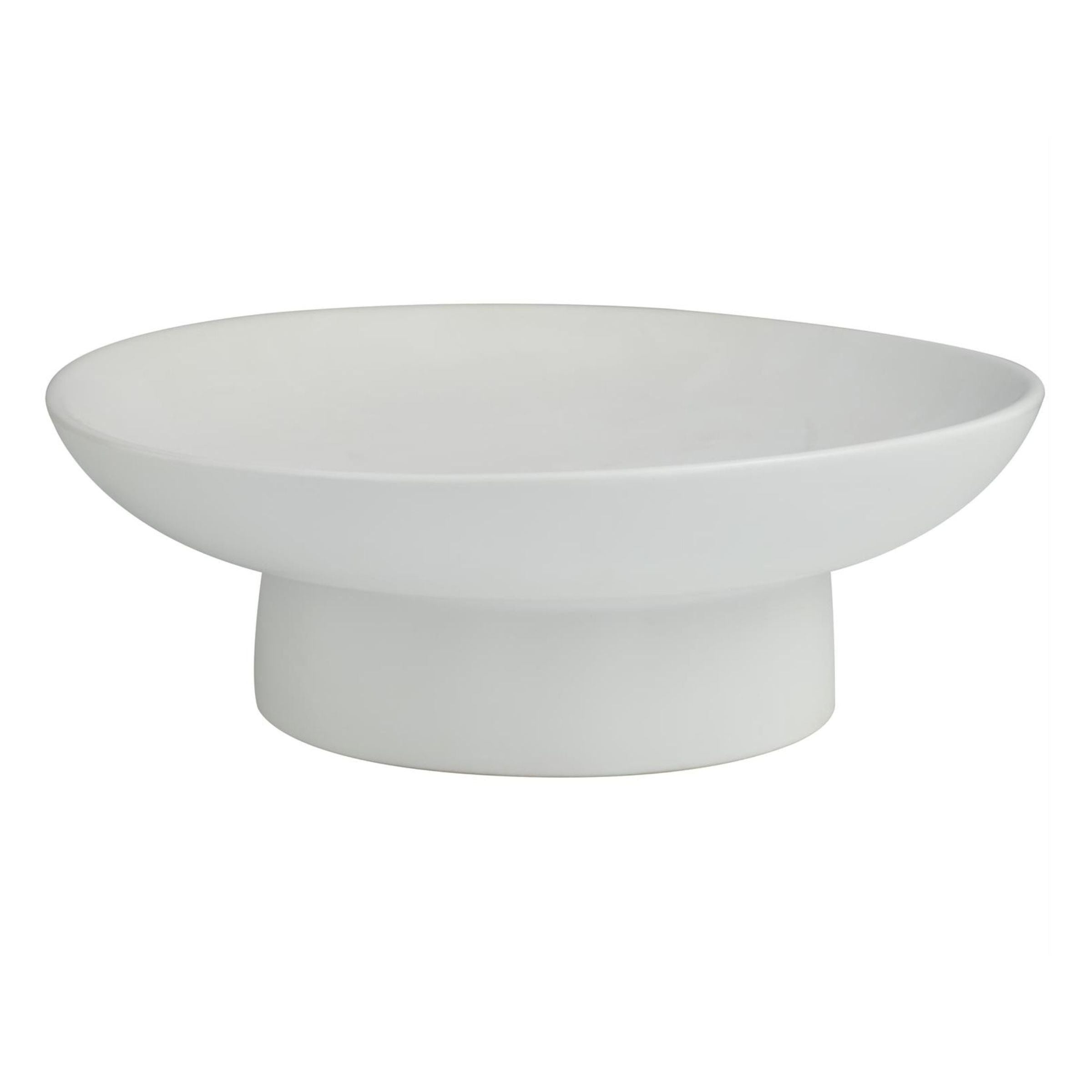 White Ceramic Bowl 16"W x 6"H