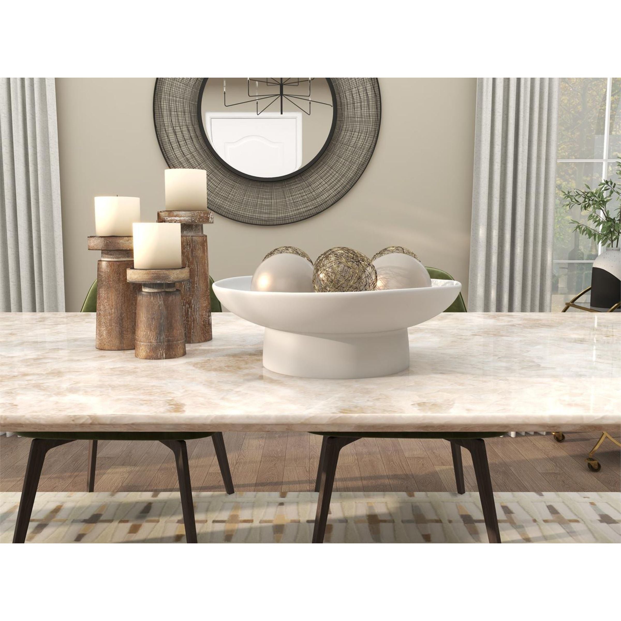 White Ceramic Bowl 16"W x 6"H