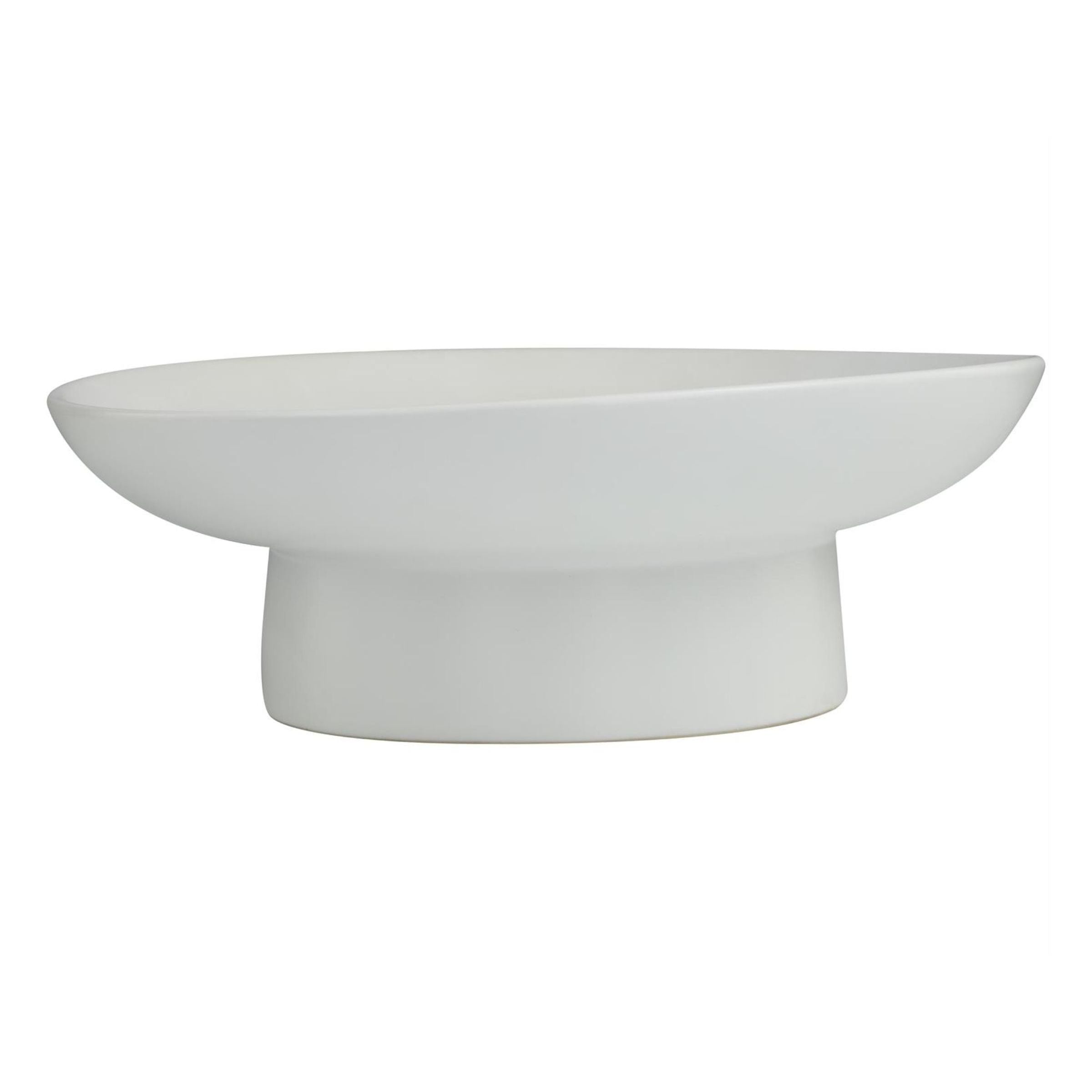 White Ceramic Bowl 16"W x 6"H