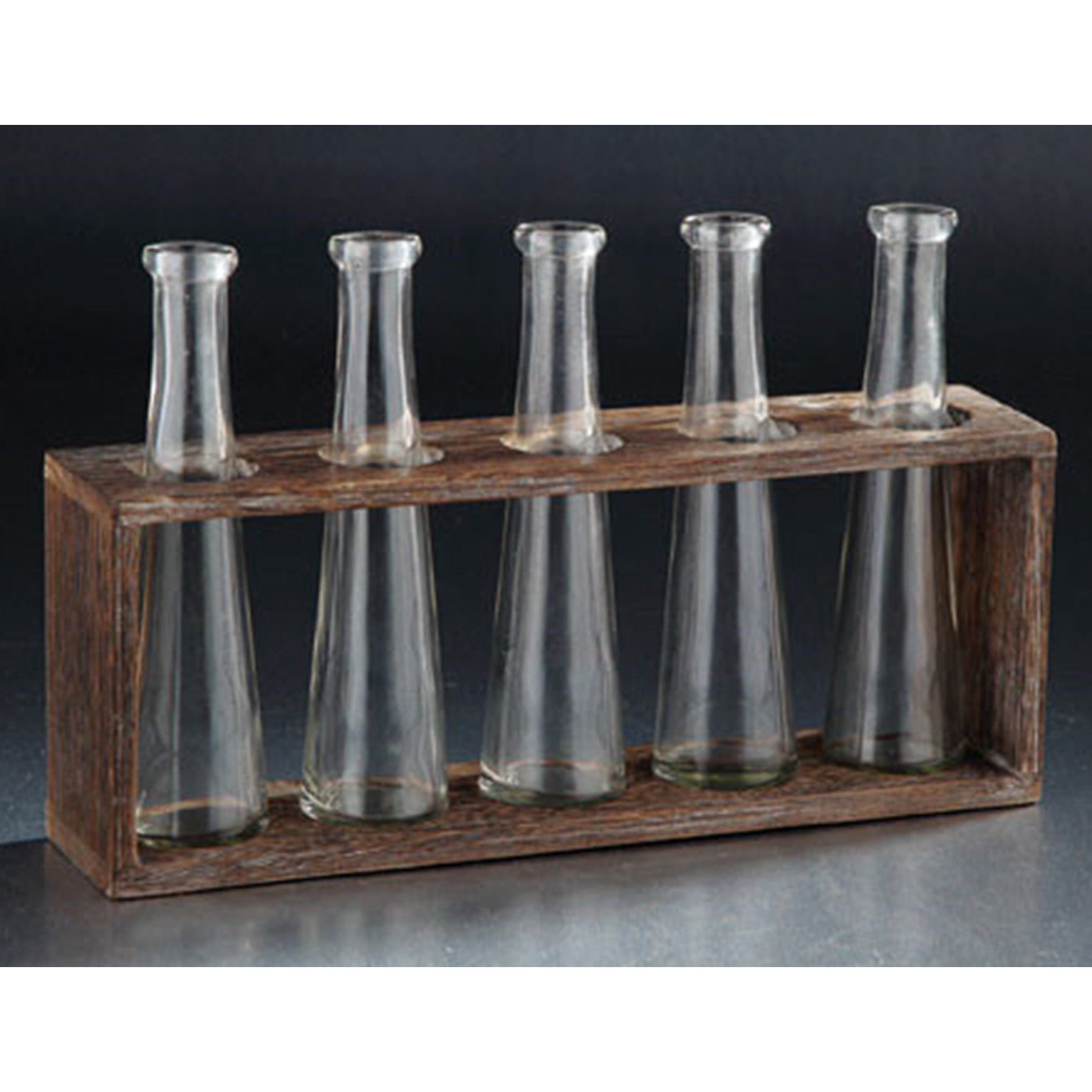 Vases In A Wood Frame 6"W x 6.5"H