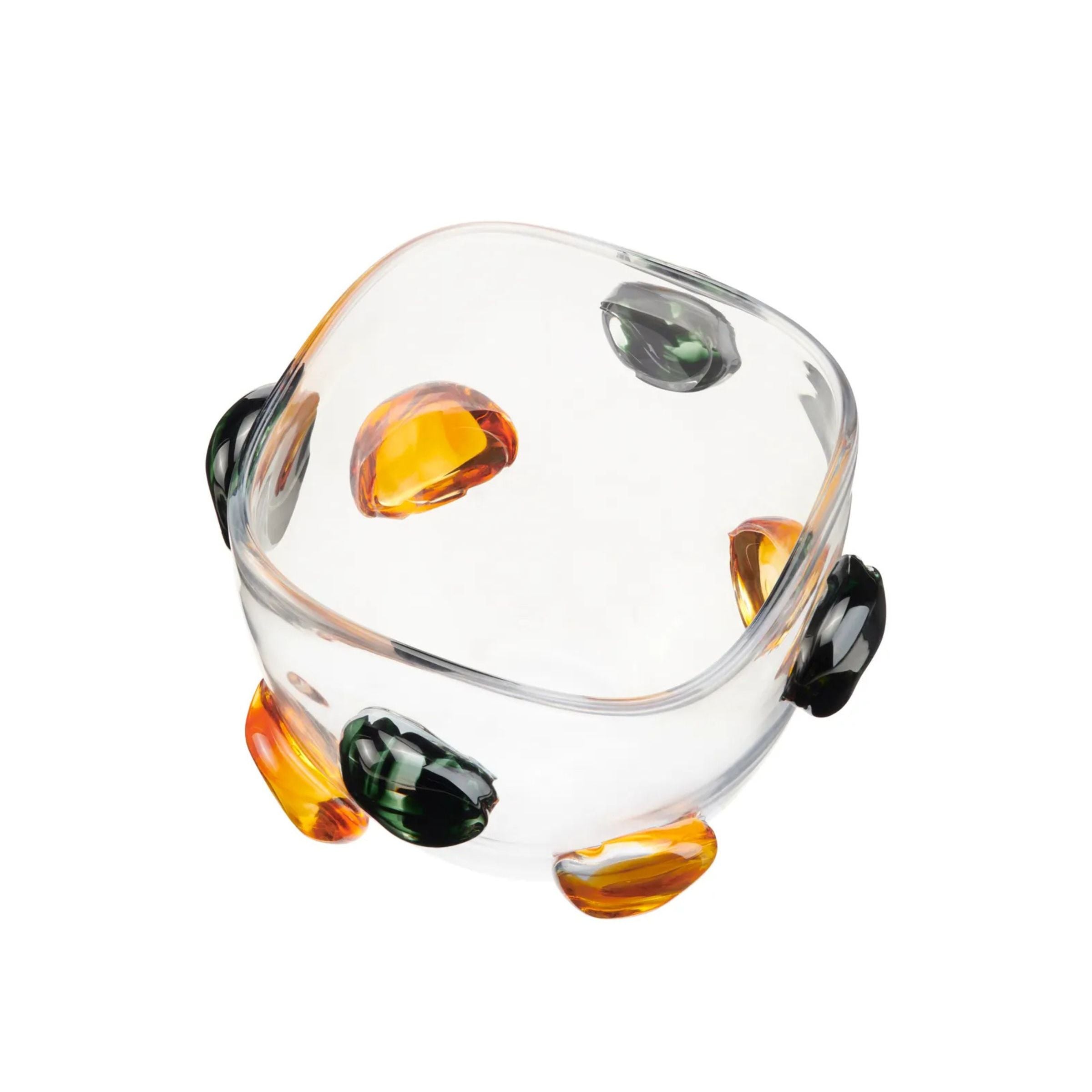 Small Multi Dots Glass Vase 10"W x 8"H