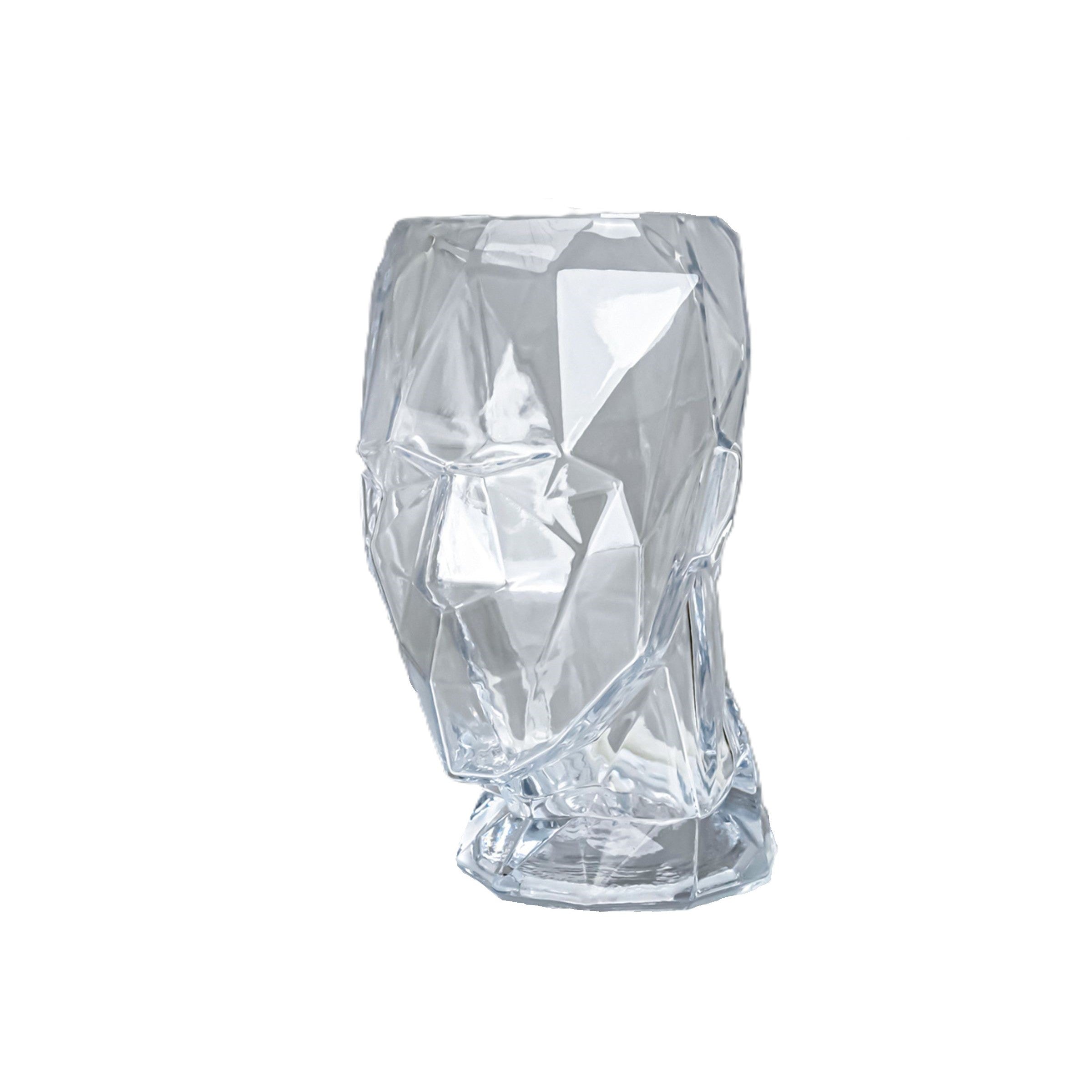 Clear Glass Head Vase 7.5"W x 9"H