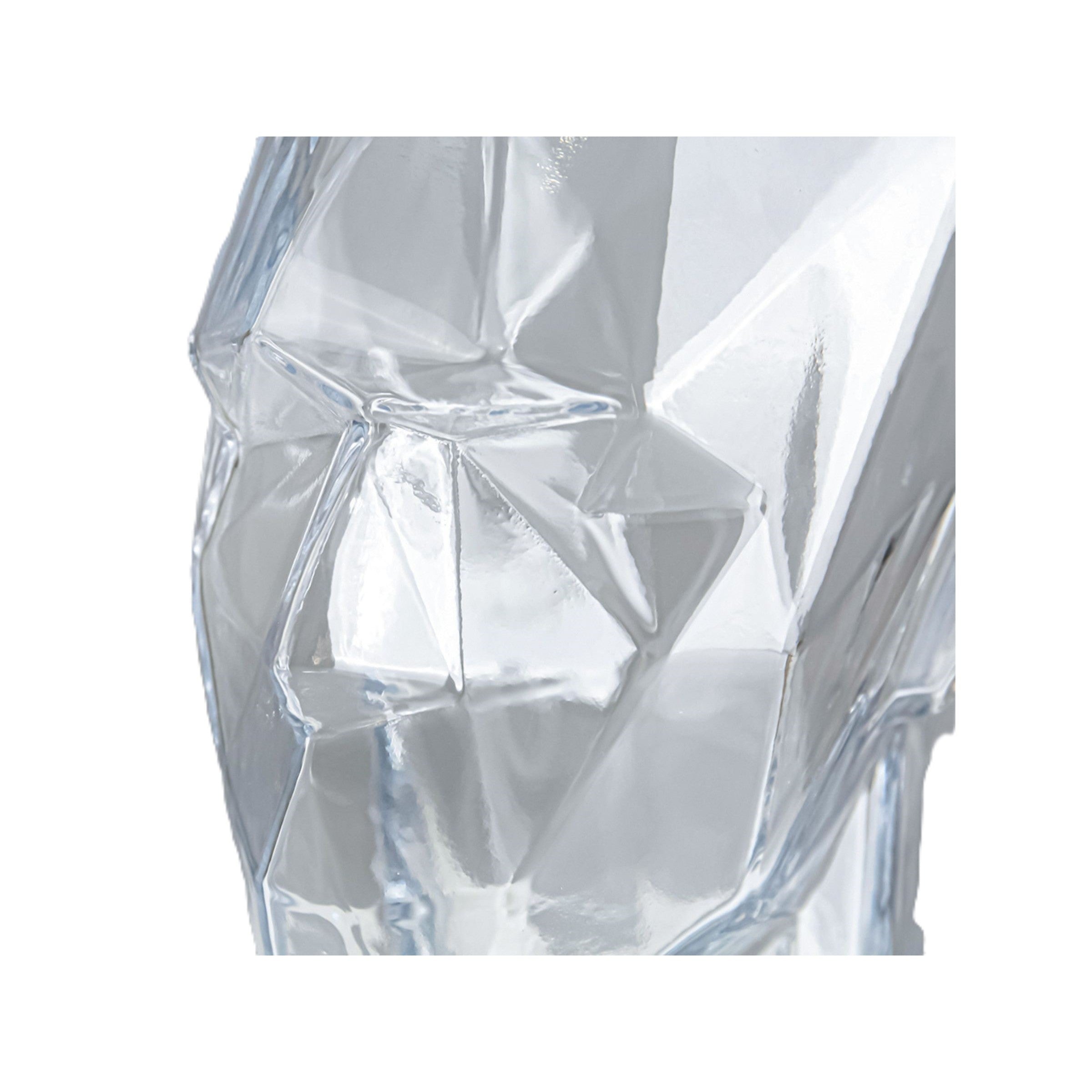 Clear Glass Head Vase 7.5"W x 9"H