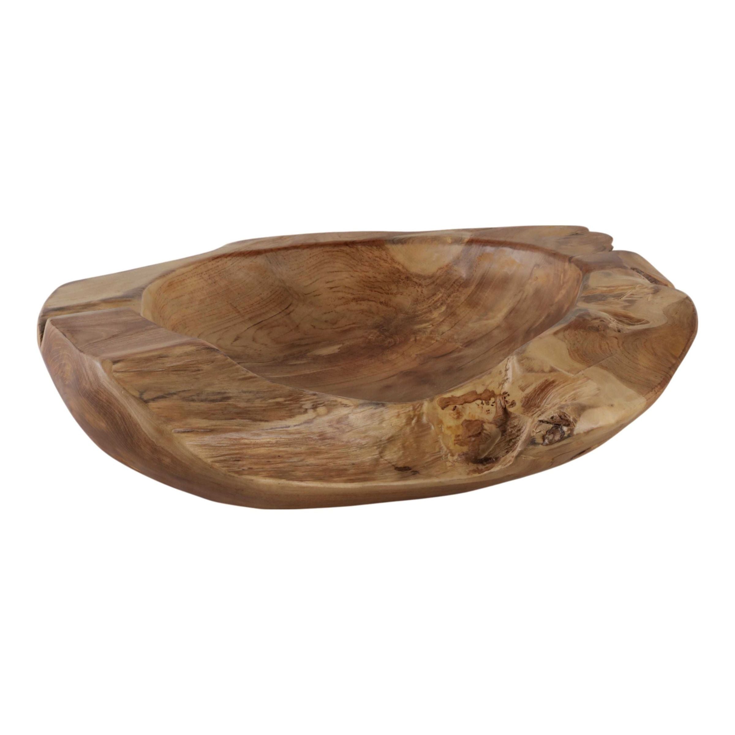 Rustic Wood Bowl 24"W x 4"H