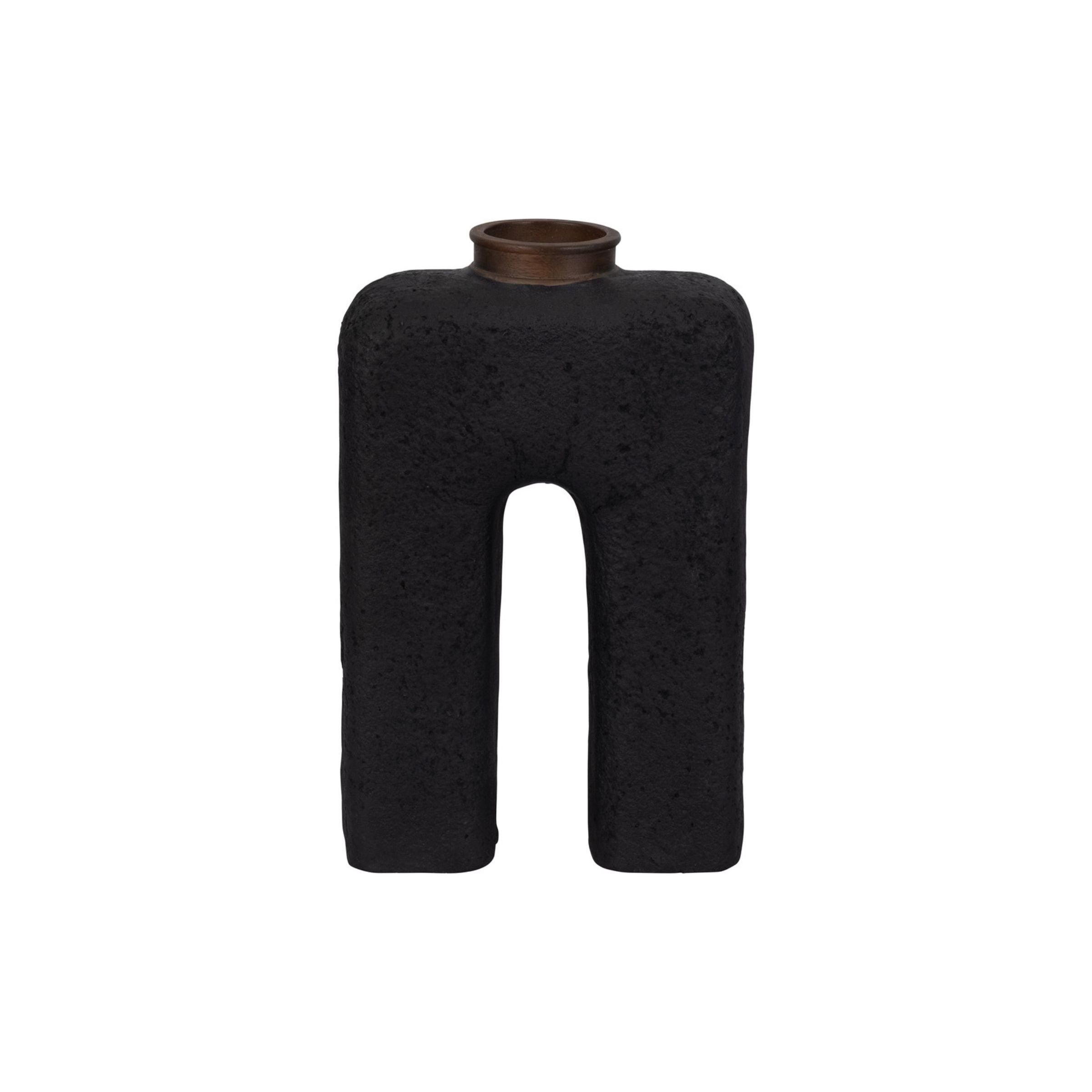 Large Black Ecomix Modern Vase 9"W x 15"H