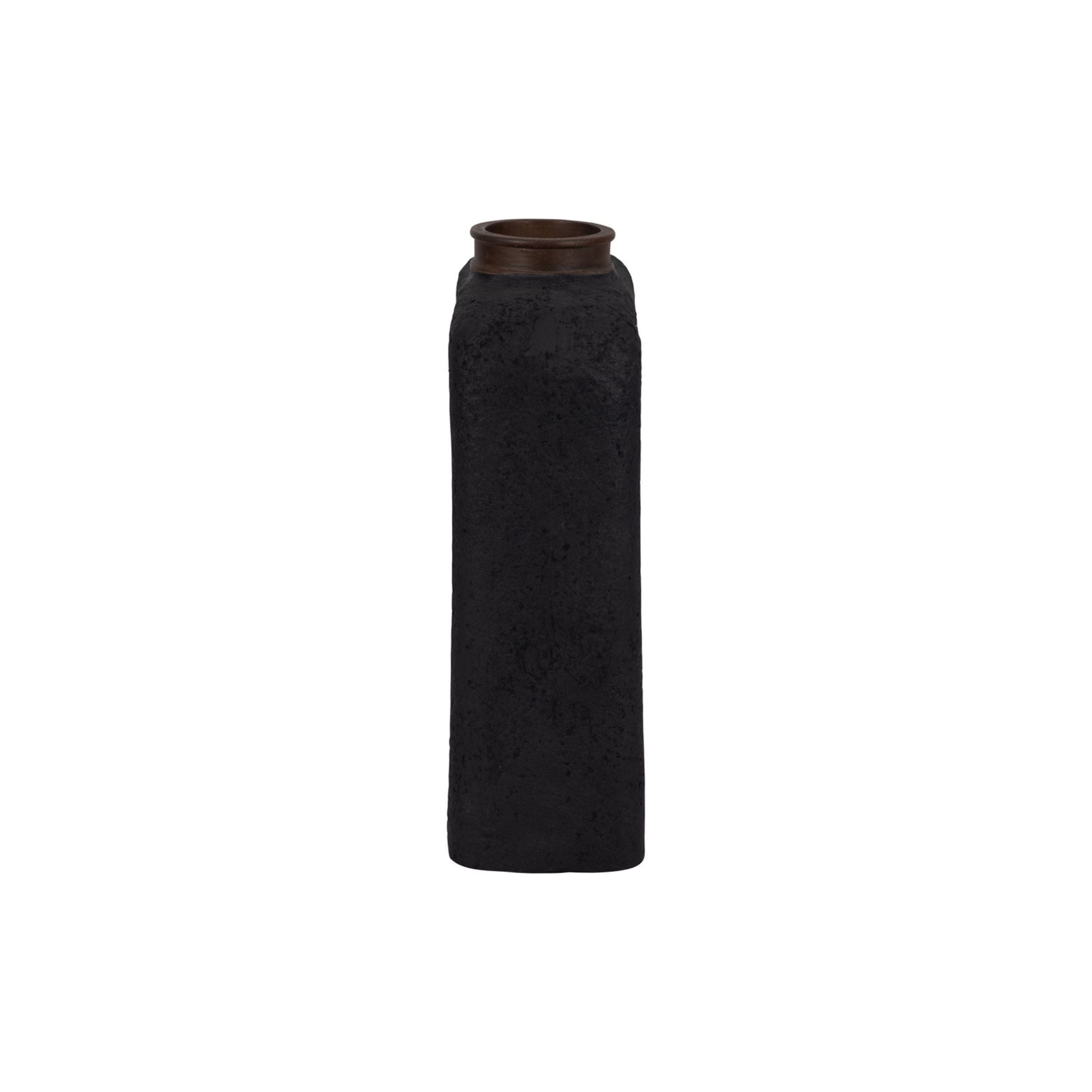 Large Black Ecomix Modern Vase 9"W x 15"H
