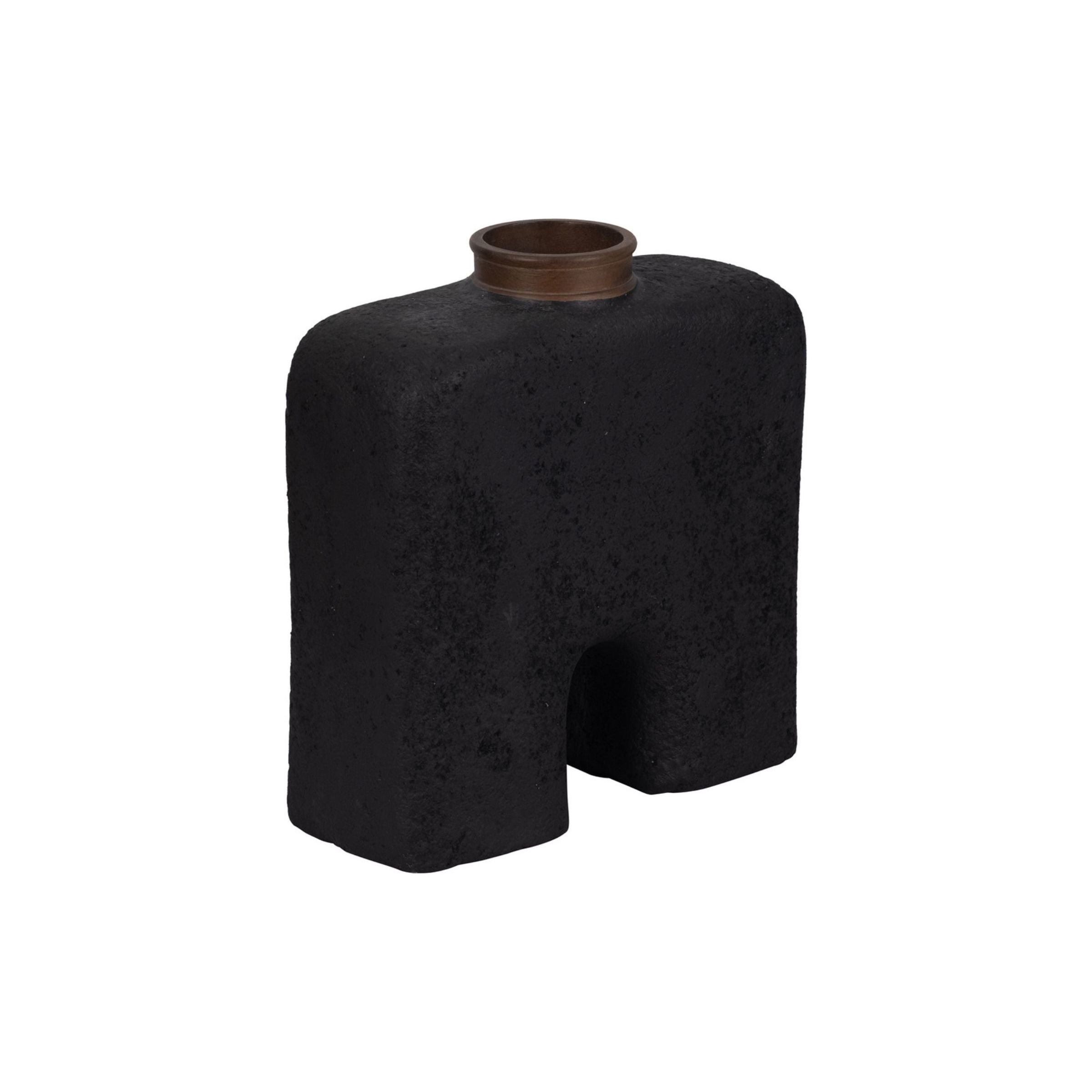 Small Black Ecomix Modern Vase 11"W x 13"H