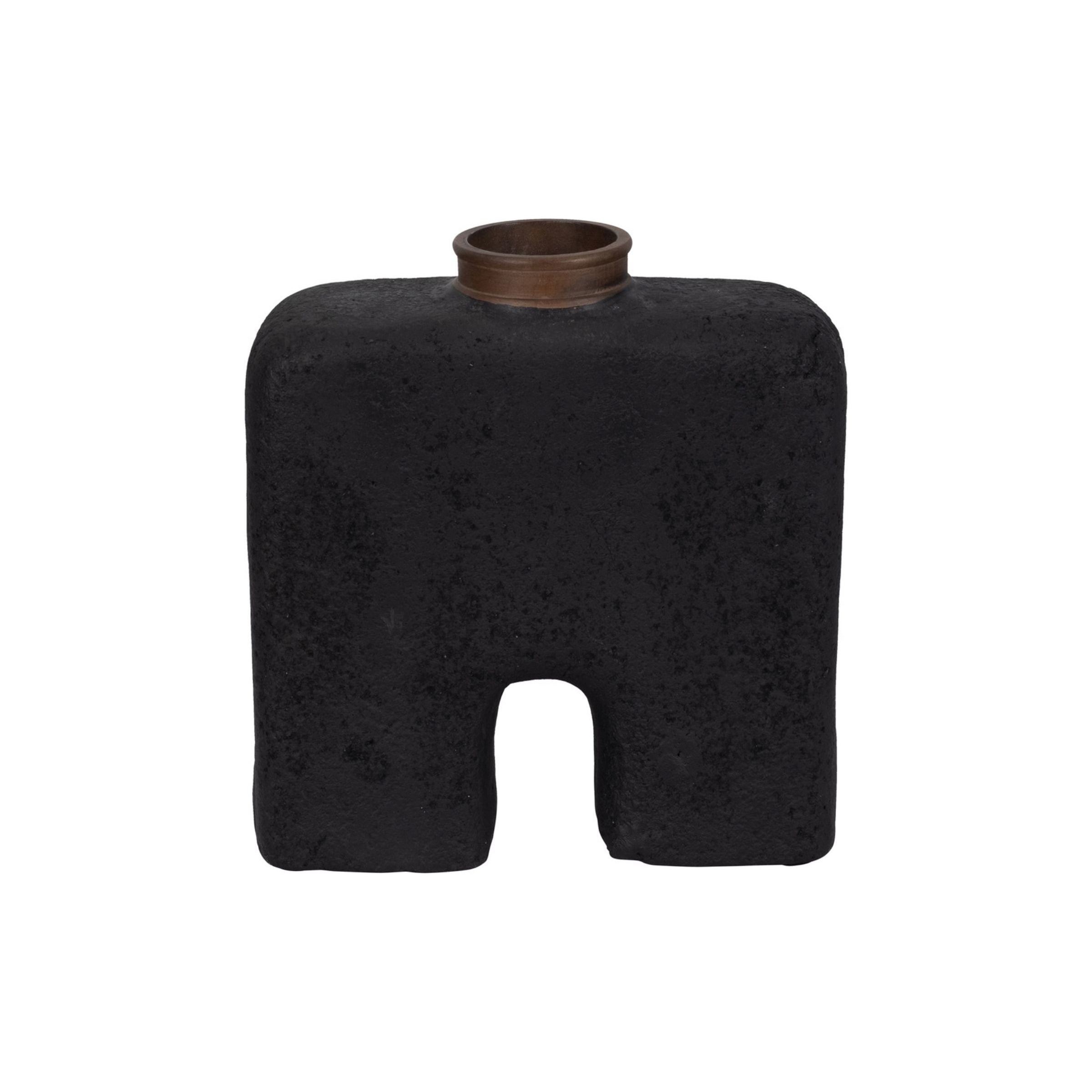 Small Black Ecomix Modern Vase 11"W x 13"H