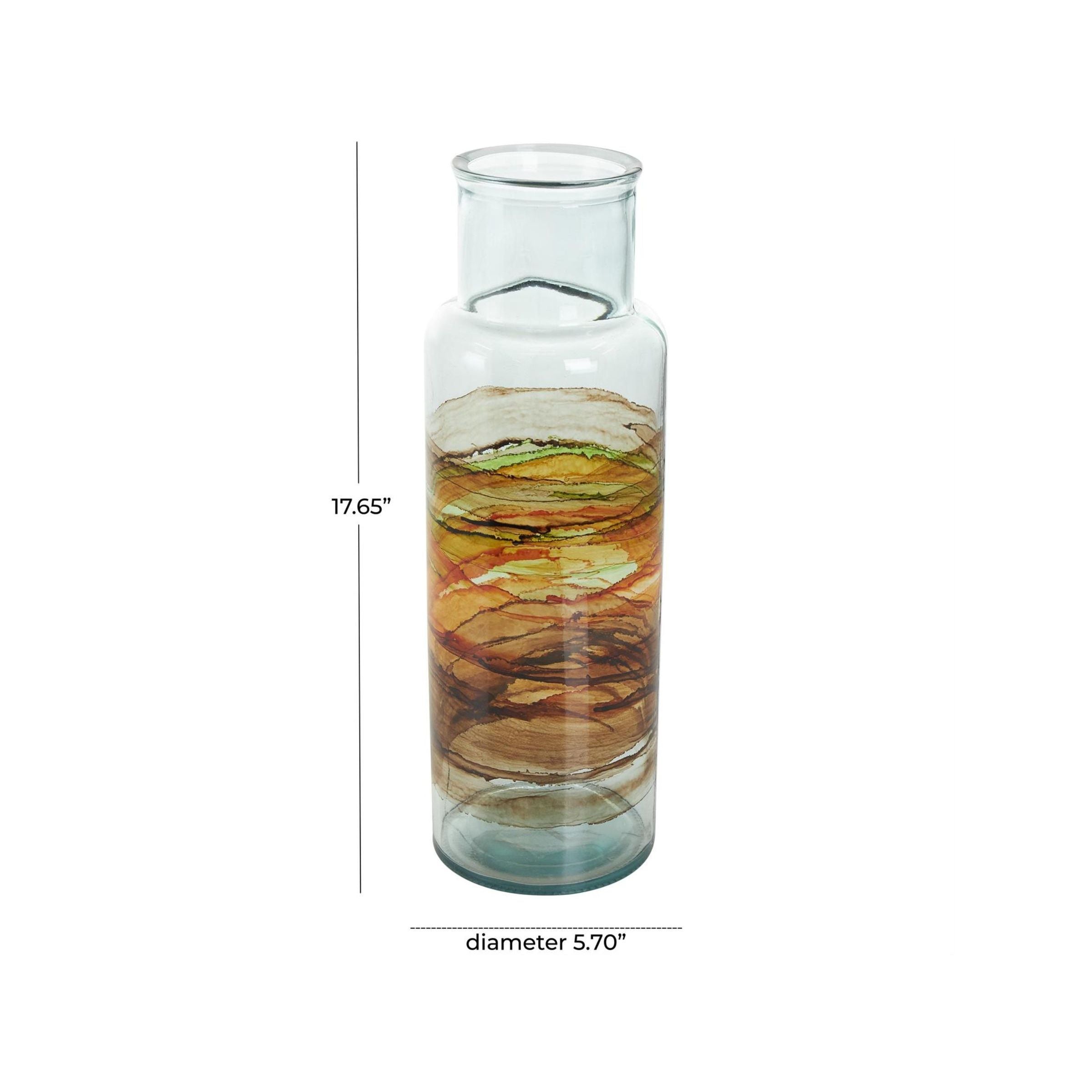 Short Multi Glass Vase 6"L x 18"H