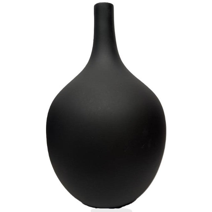 Small Blk Ceramic Vase 10"W X 14"H