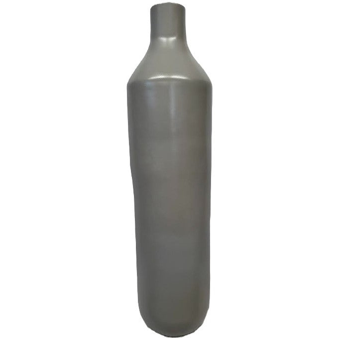 Large Greige Ceramic Floor Vase 14"W X 54"H