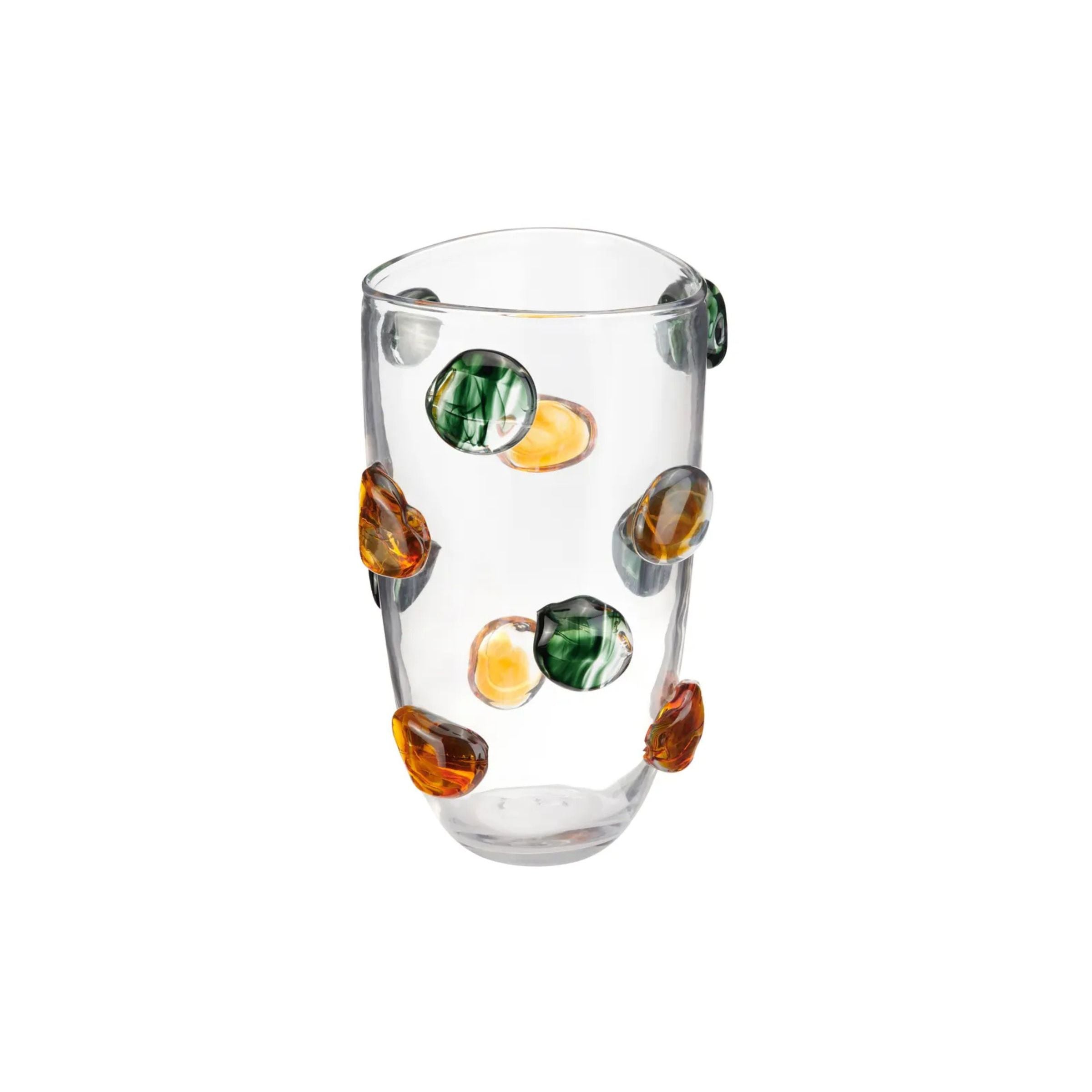 Large Multi Dots Glass Vase 10"W x 14"H