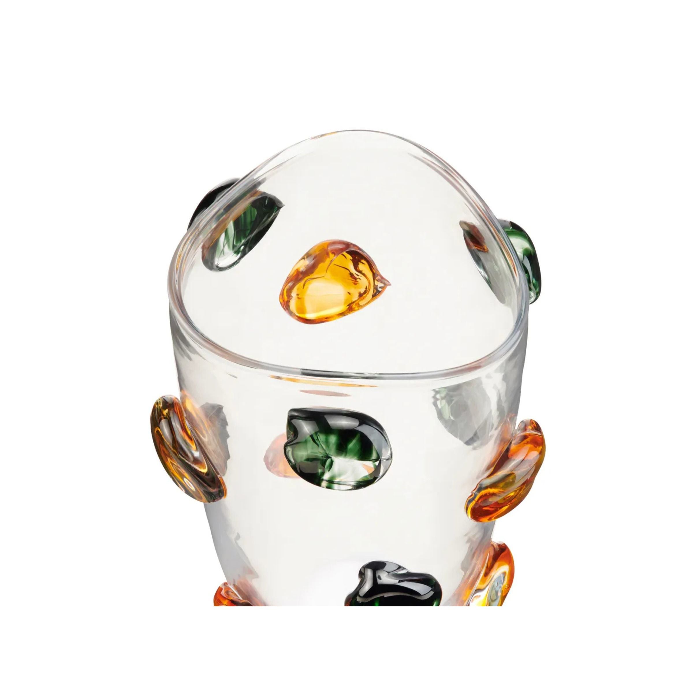Large Multi Dots Glass Vase 10"W x 14"H