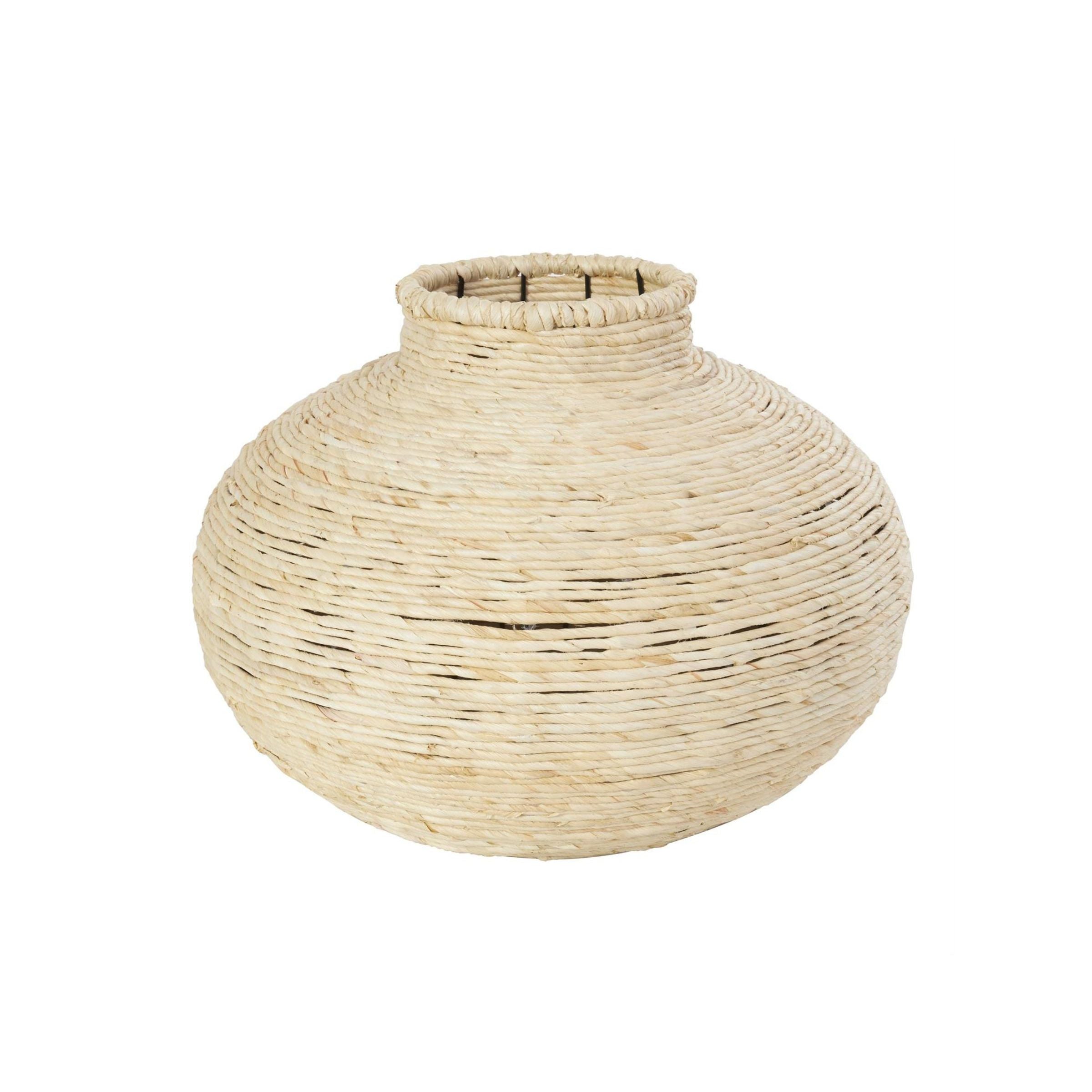 Wide Natural Seagrass Vase 15"W x 11"H