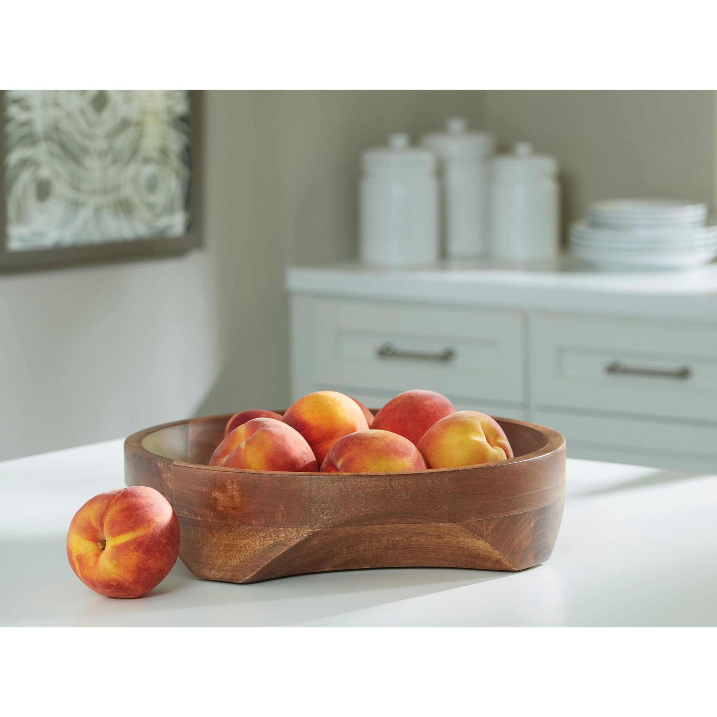 Wood Bowl 14"W x 3.5"H
