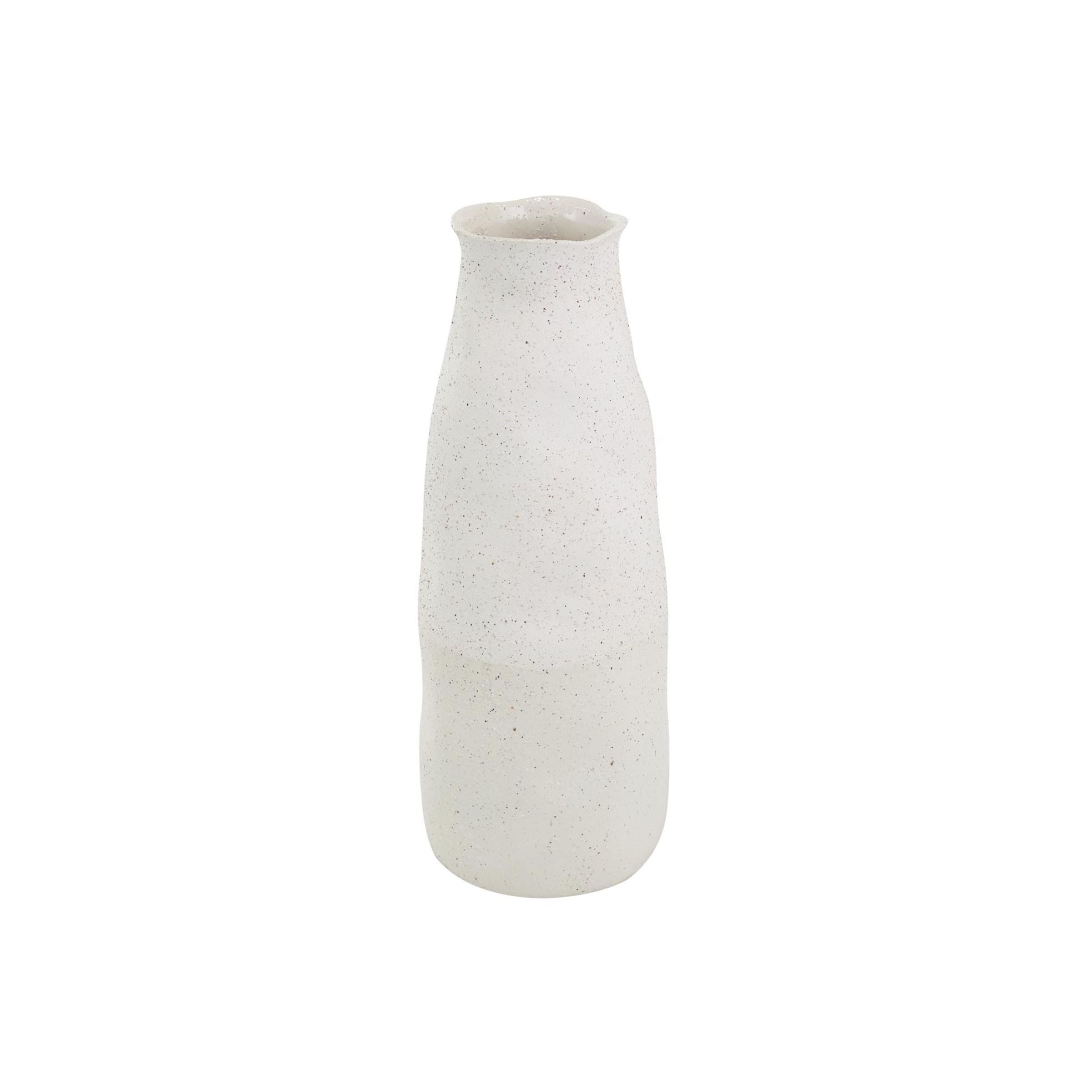 Tall Cream Ceramic Vase 8"W x 20"H