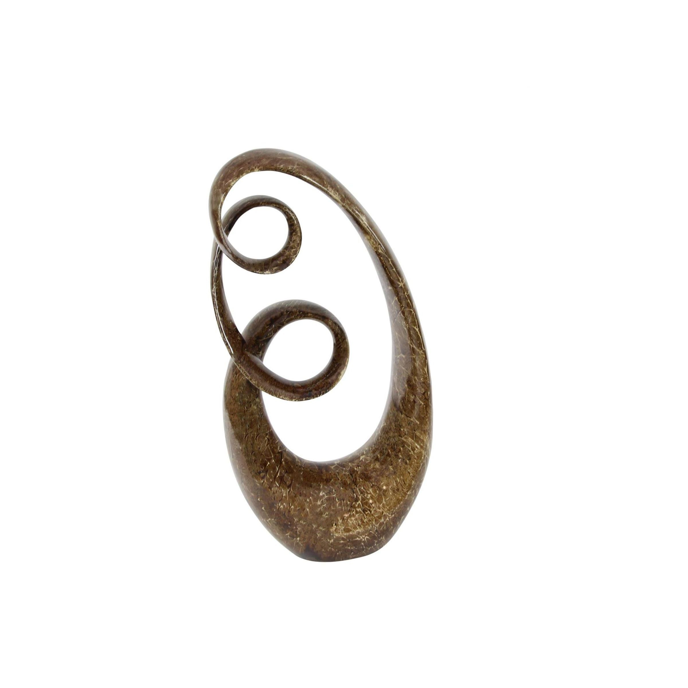 Caramel Swirl Abstract Sculpture 31"H