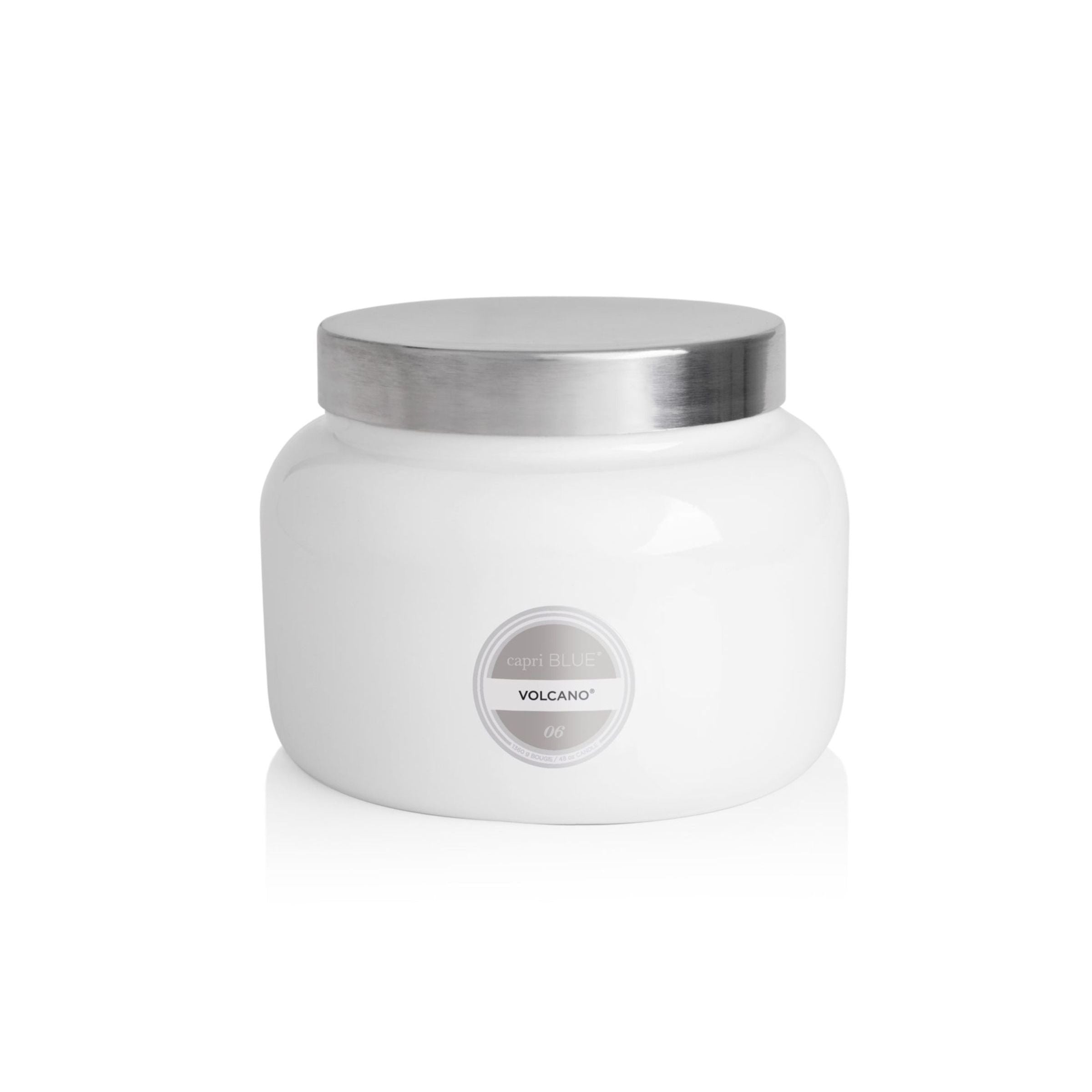 White Volcano 48oz Candle Jar 100Hrs 6.5"W X 5"H