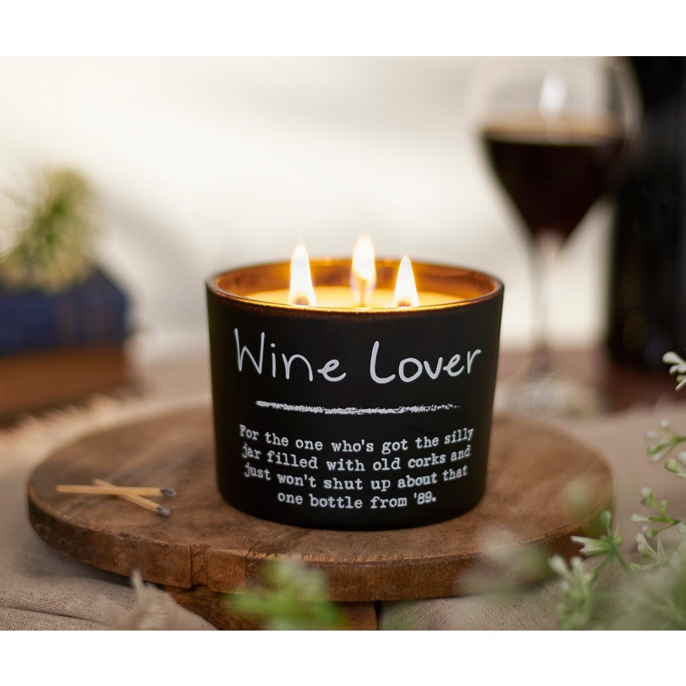 Wine Lover Lavender Candle 3.5"W x 4.5"H