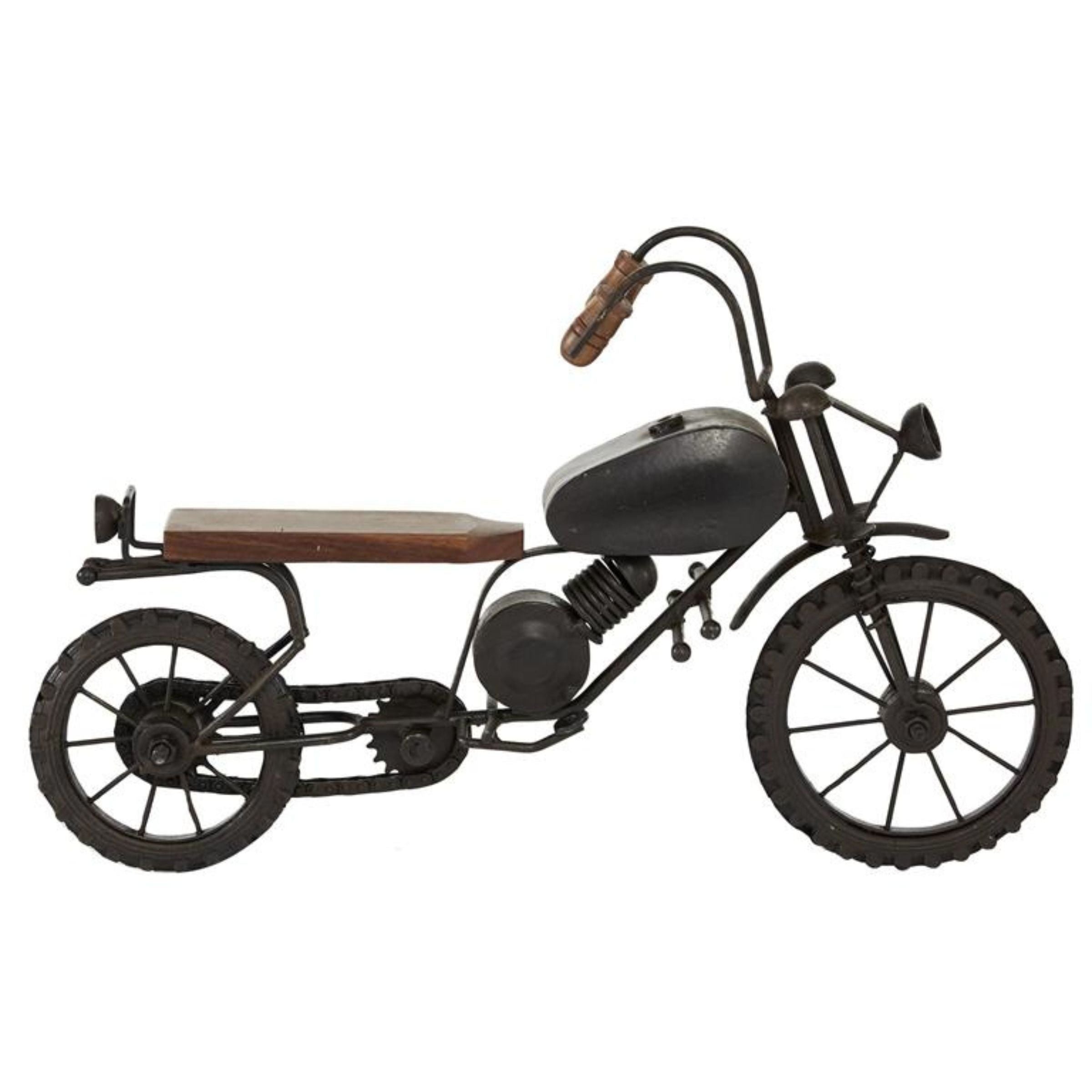 Metal Motorcycle Decor 16"W x 10"H