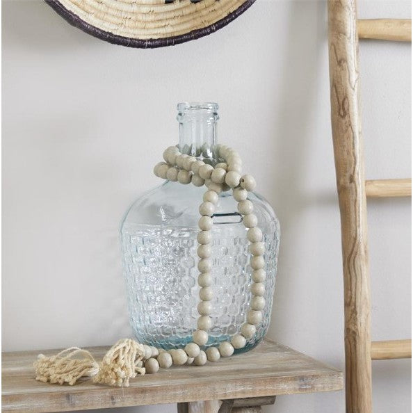 Grey Wood Beads 87"L