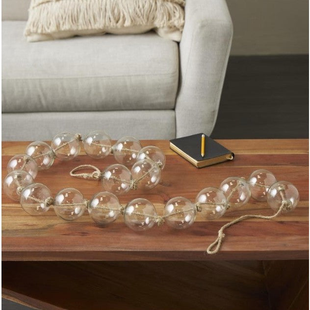 Clear Glass Beads 90"L