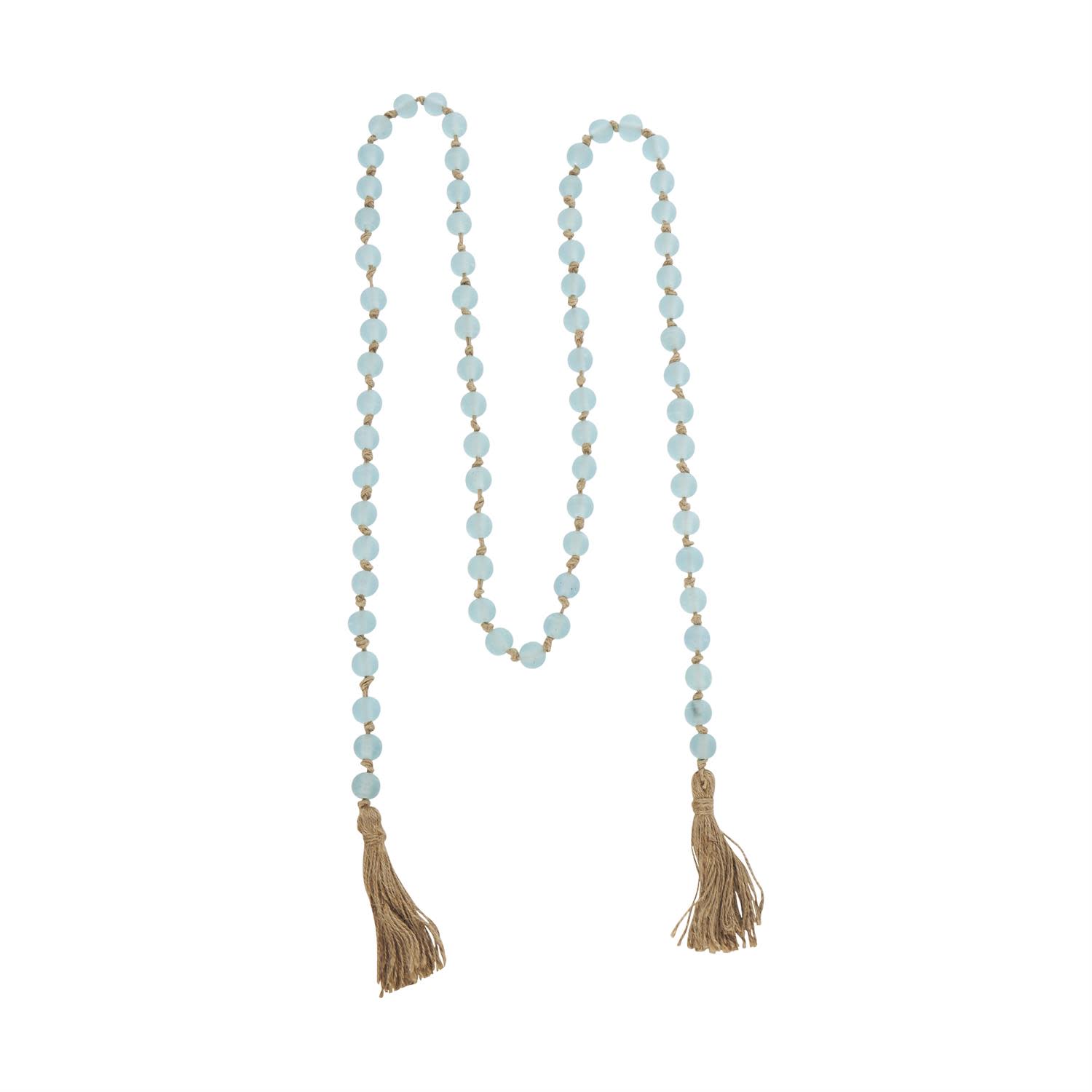 Sky Blue Glass Beads 83"L