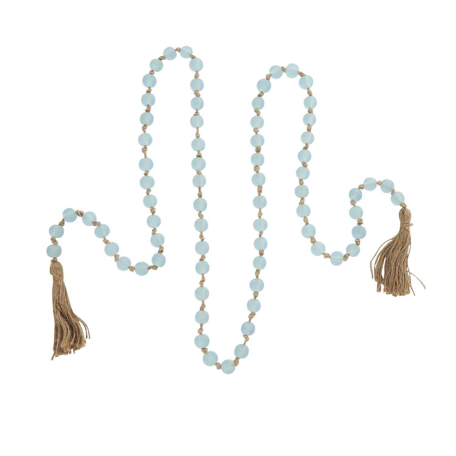 Sky Blue Glass Beads 83"L