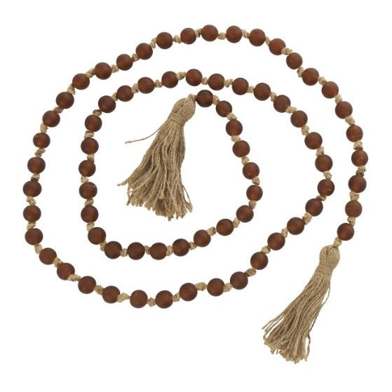 Brown Glass Beads 83"L