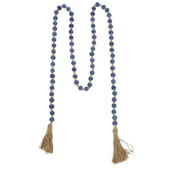 Blue Glass Beads 83"L