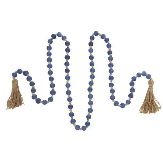 Blue Glass Beads 83"L