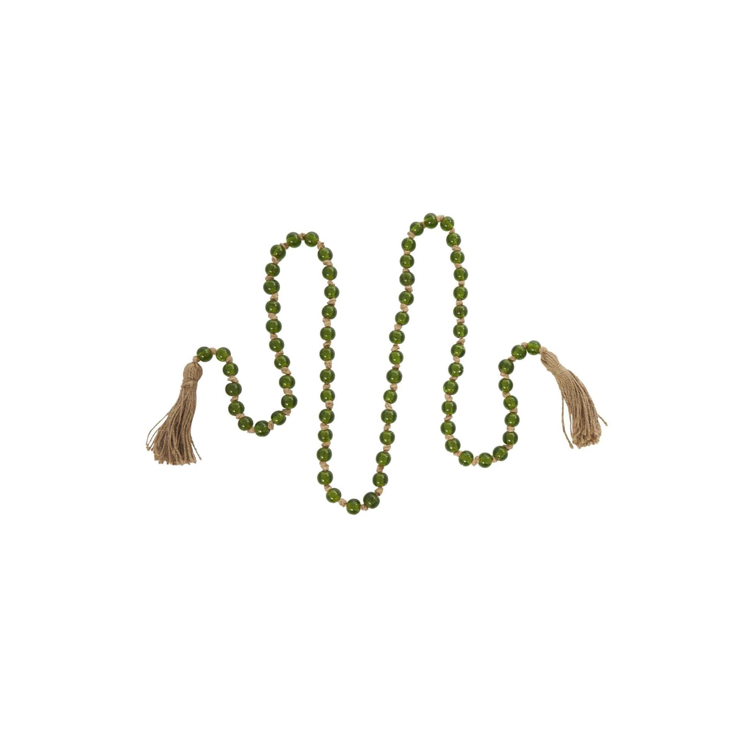 Green Glass Beads 87"L