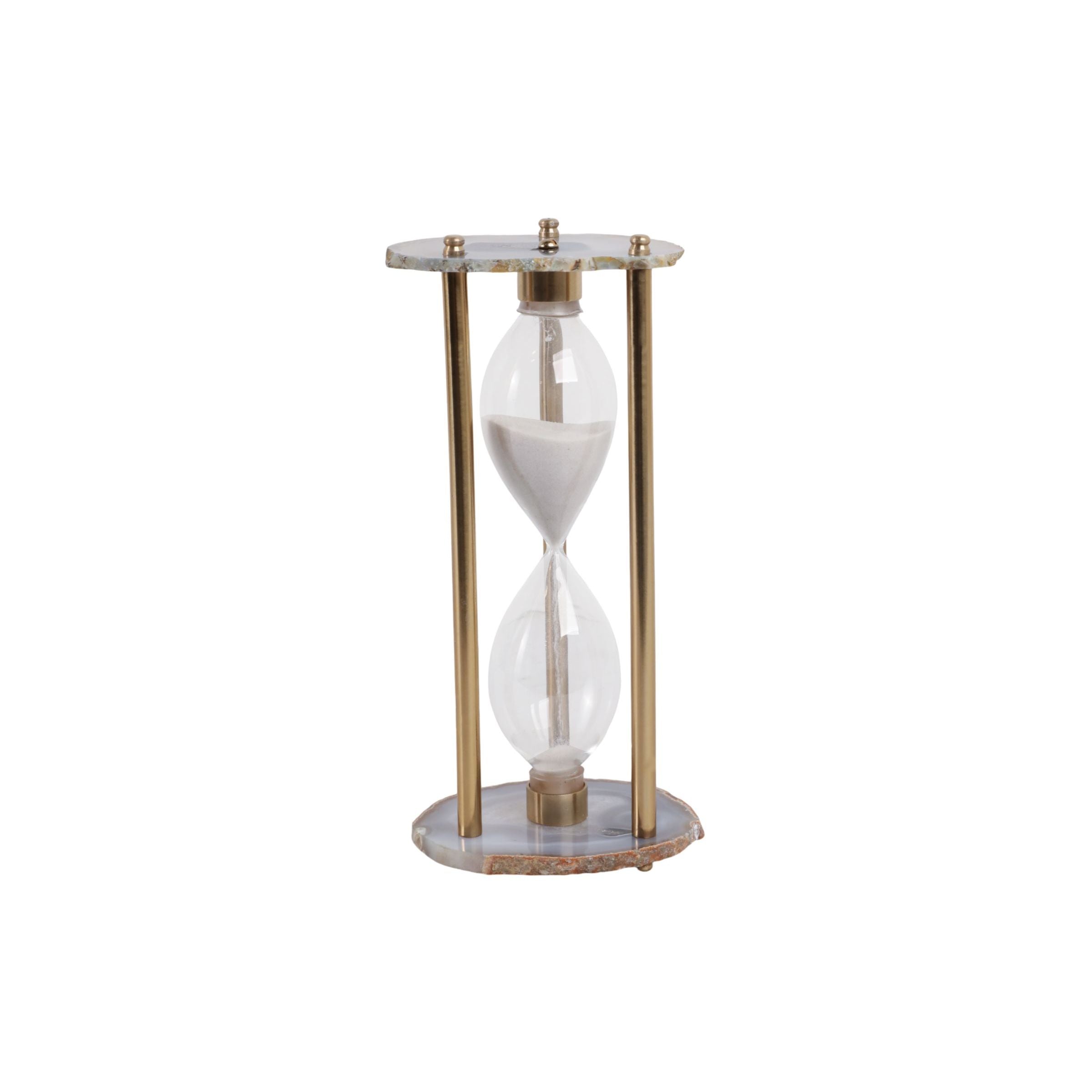 Agate Stone Hourglass 4"L x 10"H