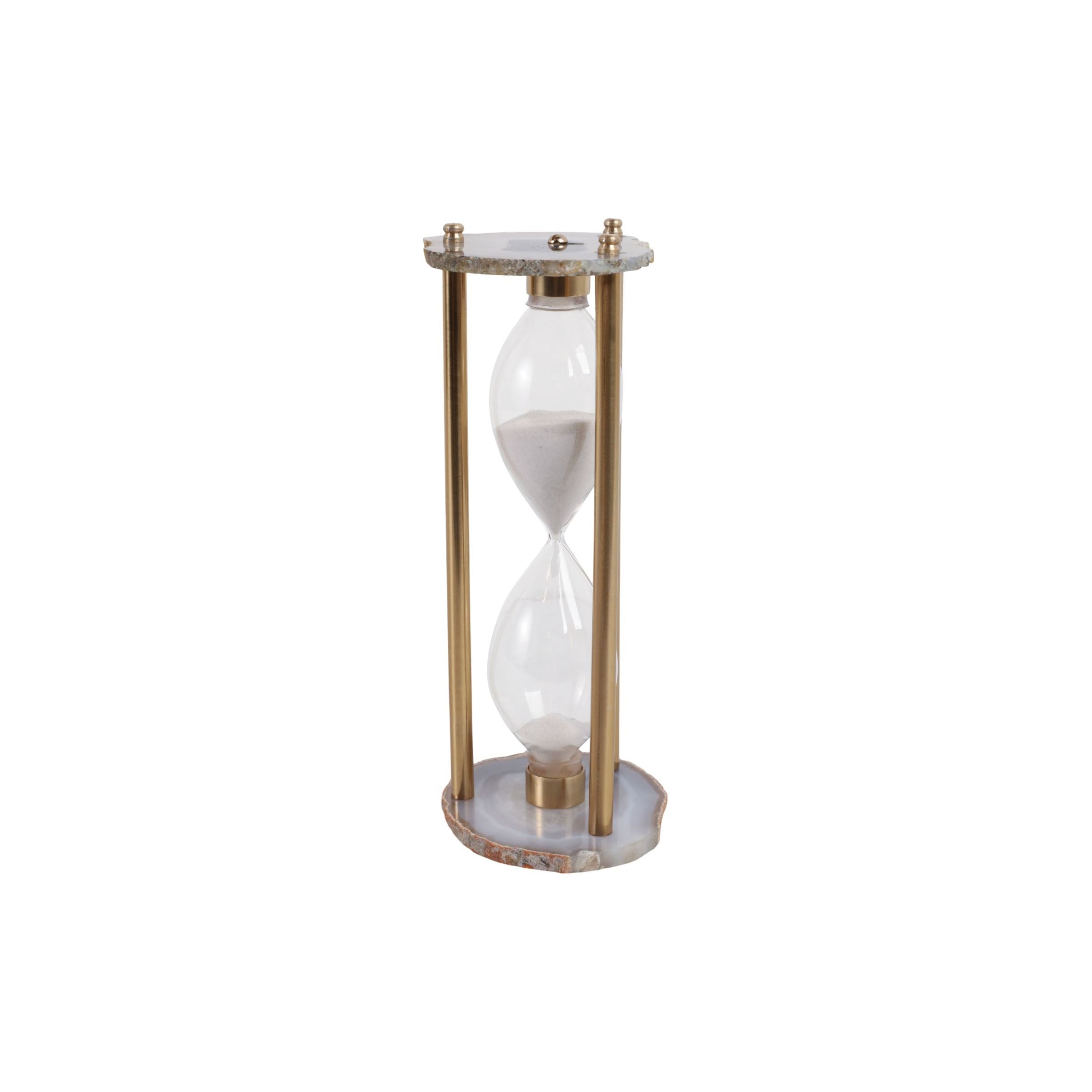 Agate Stone Hourglass 4"L x 10"H