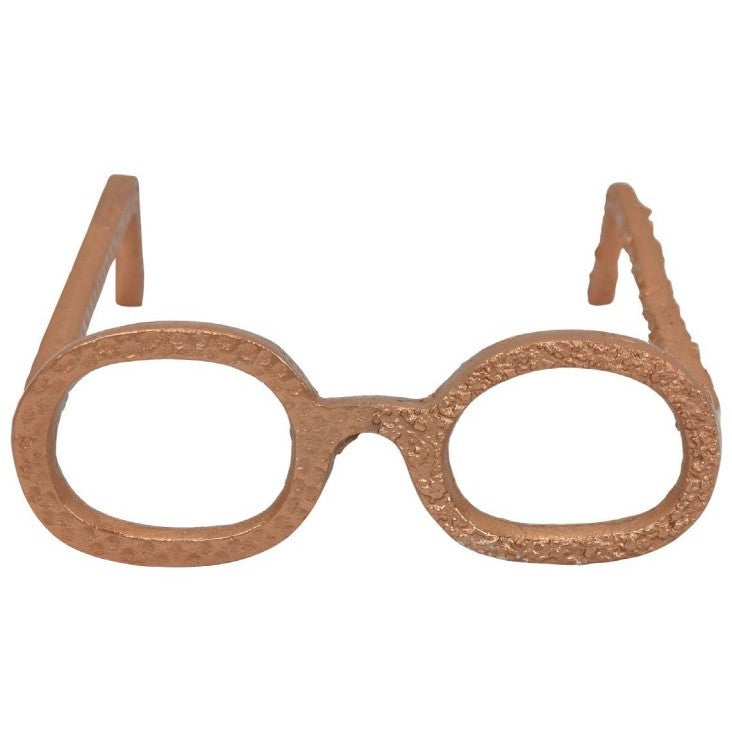 Gold Metal Eyeglasses Sculpture 8"W x 3"H