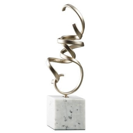 Champagne Twist Metal Sculpture 7"W x 4"D x 21"H
