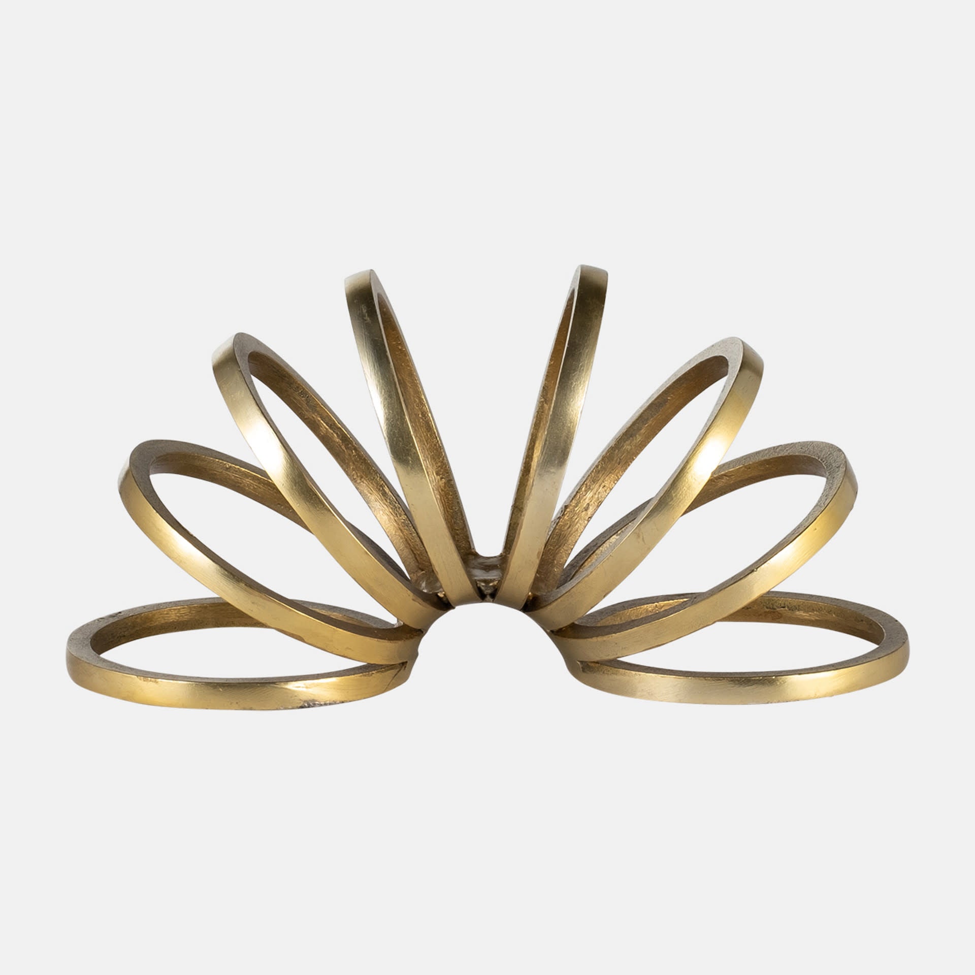 Gold Metal Slinky Sculpture 11"L x 6"H