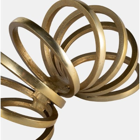 Gold Metal Slinky Sculpture 11"L x 6"H