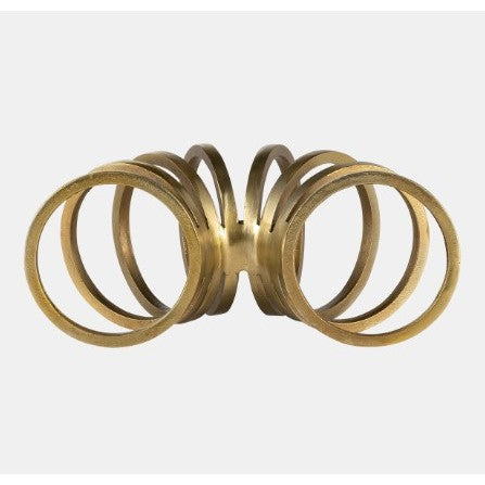 Gold Metal Slinky Sculpture 11"L x 6"H