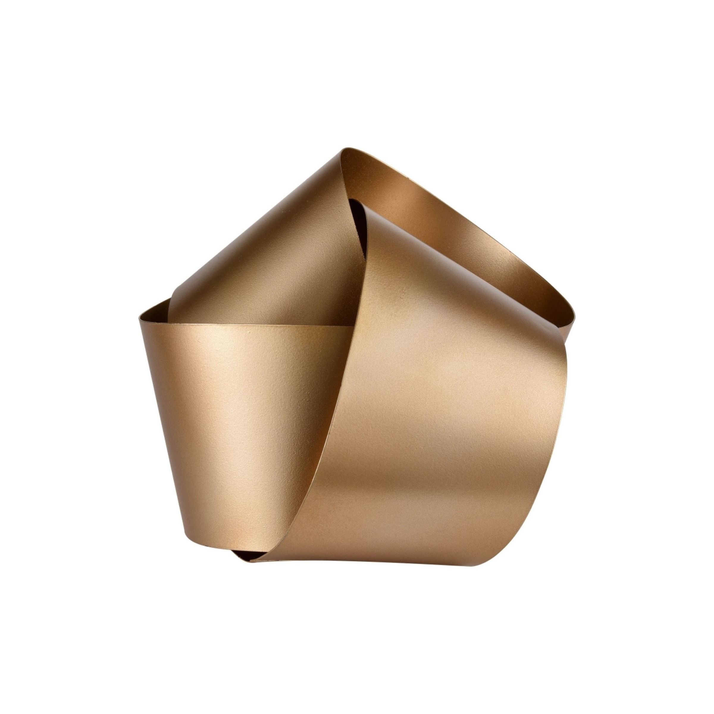 Large Gold Metal Knot Decor 10"W x 7.6"H