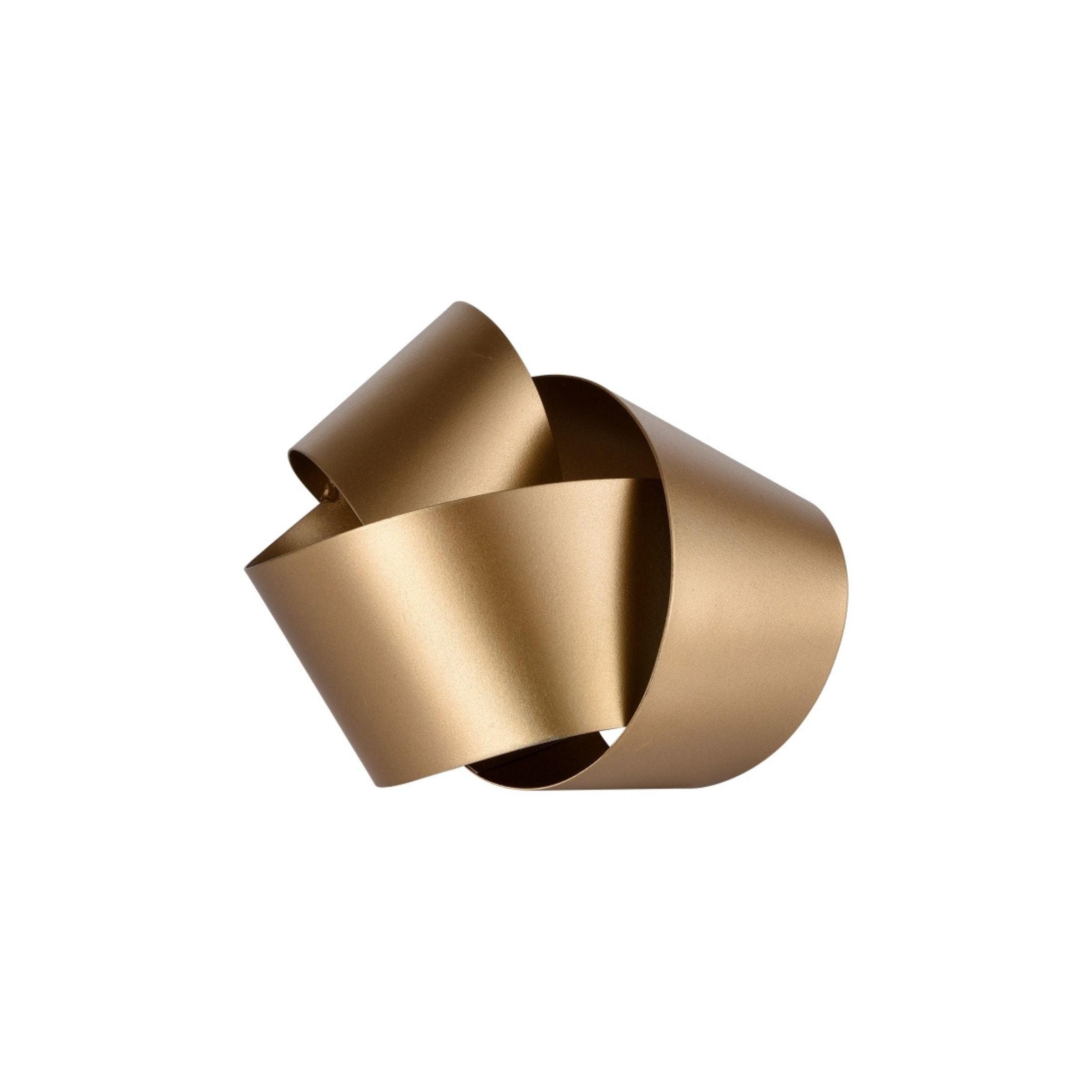 Small Gold Metal Knot Decor 7"W x 4.75"H